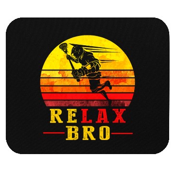Discover Relax Bro Lacrosse Player Gift in Retro Vintage Mouse Pads