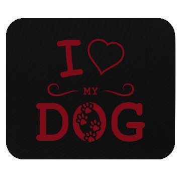 Discover i love my dog Mouse Pads