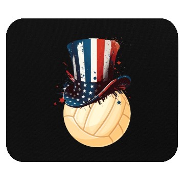 Discover Patriotic America USA Flag 4th Of July Volleyball Mouse Pads