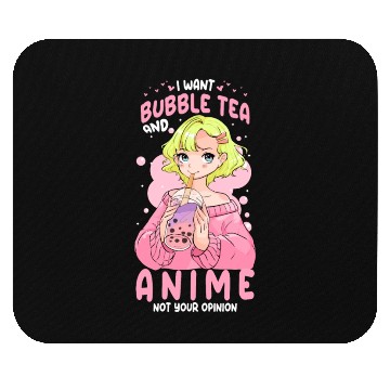 Discover I Want Bubble Tea And Anime Funny Boba Tapioca Pea Mouse Pads