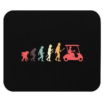 Discover Golf Retro Vintage Golfer Evolution Mouse Pads