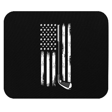 Discover Golf USA Flag Golfer Gift Mouse Pads