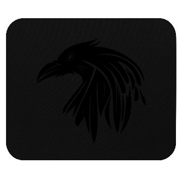 Discover Raven With A Sinister Look As A Tattoo Portrait Mouse Pads