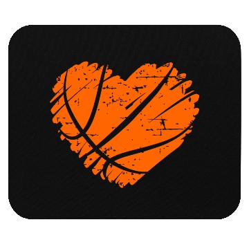 Discover I Love Basketball with Heart Shape Mouse Pads