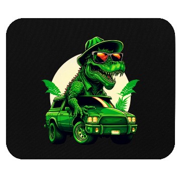 Discover St Patricks Day Dinosaur Monster Truck Trex Mouse Pads