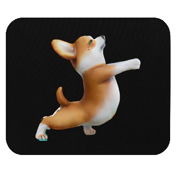 Discover Corgi dog in yoga pose Mouse Pads