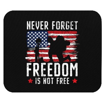 Discover Never Forget Freedom Is Not Free USA Memorial Day Mouse Pads