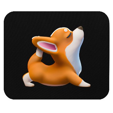 Discover Corgi dog in yoga pose Mouse Pads