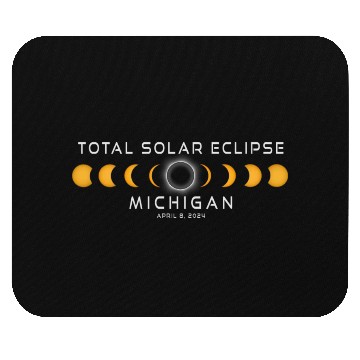 Discover Michigan Solar Eclipse 2024 April 8 Souvenir Mouse Pads