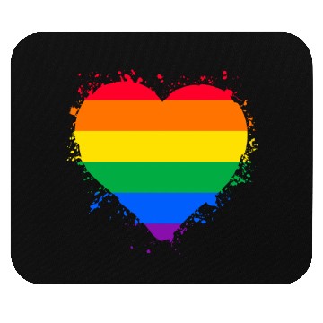 Discover Pride LGBTQ heart Mouse Pads