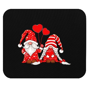 Discover Gnomes Couple Holding Hearts Love Pattern Mouse Pads