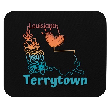 Discover I love my home town Terrytown Louisiana Mouse Pads