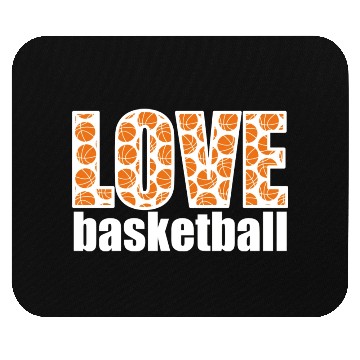 Discover Love Basketball White Mouse Pads