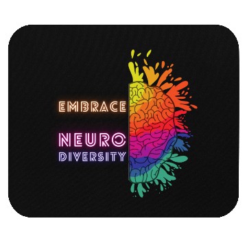Discover NEURODIVERSITY embrace brain awareness Mouse Pads