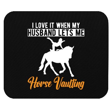 Discover Funny Equestrian Horse Vaulting Wife Mouse Pads