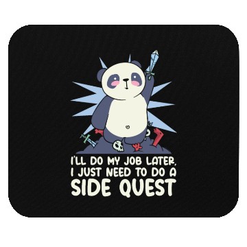 Discover Procrastinating Panda Lover Side Quest Panda Mouse Pads