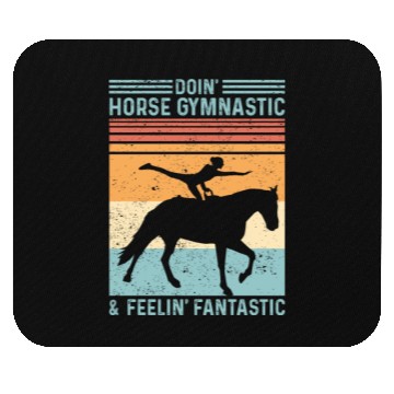 Discover Funny Equestrian Horse Vaulting Retro Mouse Pads