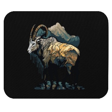 Discover a mountain goat lives in the mountains Mouse Pads