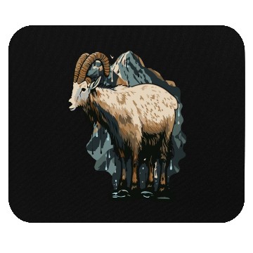 Discover a mountain goat lives in the mountains Mouse Pads