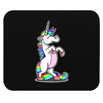 Discover A Unicorn With Rainbow-Colored Mane And Tail Mouse Pads
