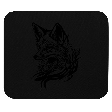 Discover Elegant Cute Fox In Tattoo Ink Mouse Pads