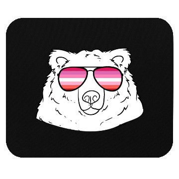 Discover Lesbian Bear Sunglases Mouse Pads