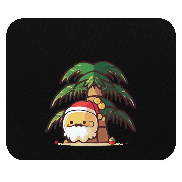 Discover Tropical Santa enjoying Summer Mouse Pads