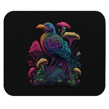 Discover trippy patterns psychedelic Mushroom phoenix bird Mouse Pads