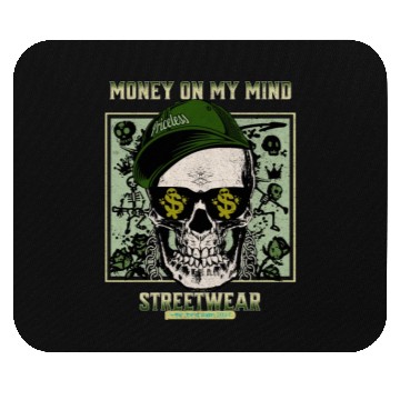 Discover Money On My Mind Graffiti Skull Mouse Pads