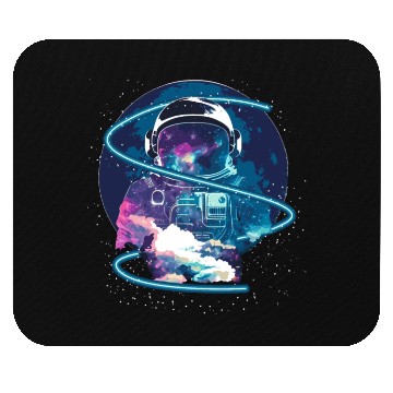 Discover Galaxy Astronaut Full Moon Astronomy Space Science Mouse Pads
