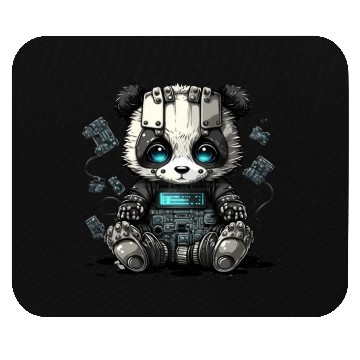 Discover Cute cyber panda Mouse Pads