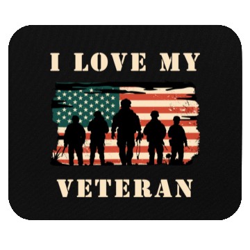 Discover I Love My Veteran Mouse Pads