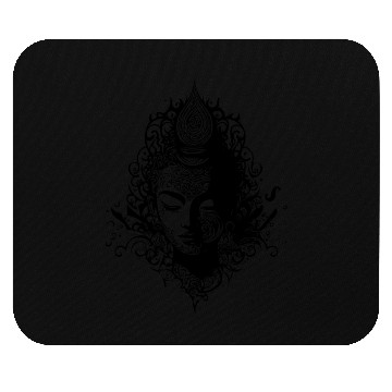 Discover Meditating Buddha Portrait Spiritual Nature Mouse Pads