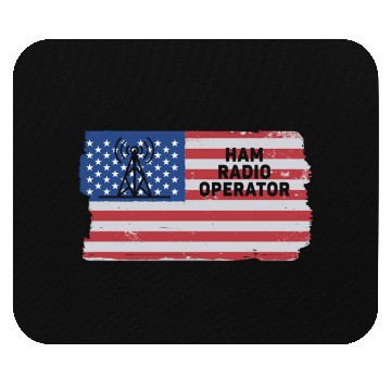 Discover Ham Radio Operator US Flag Mouse Pads