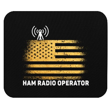 Discover Ham Radio Operator US Flag Mouse Pads