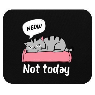 Discover Funny Lazy Bored Cat | For Cat Mom Cat lovers Mouse Pads