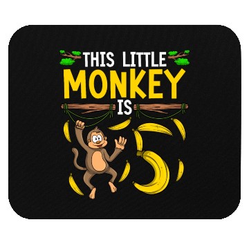 Discover Monkey Birthday 5th Monkey Theme Party Kids Mouse Pads