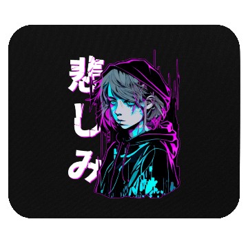 Discover Sad Emo Anime Japanese Aesthetic Vaporwave Mouse Pads