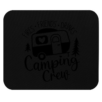 Discover Camping Crew Fries Friends Drinks Mouse Pads