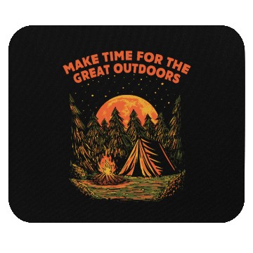 Discover Make Time for Outdoors Camping Hiking Camper Hiker Mouse Pads