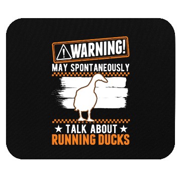 Discover Warning Runner Duck Bottle Running Mouse Pads