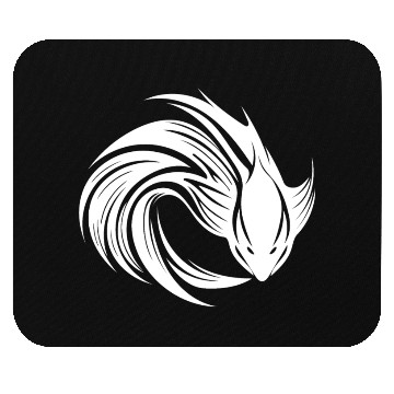 Discover Wild Fighting Fish Tattoo Portrait Mouse Pads