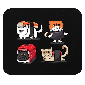 Discover Sushi Persian Cat for Funny Cat Lover Mouse Pads