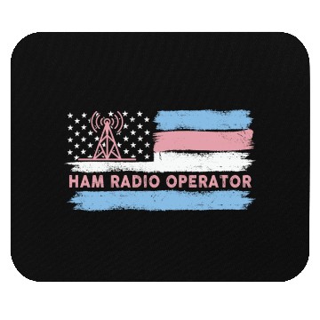 Discover Ham Radio Operator US Flag Mouse Pads