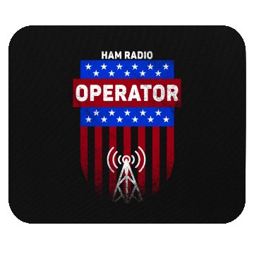 Discover Ham Radio Operator US Flag Mouse Pads