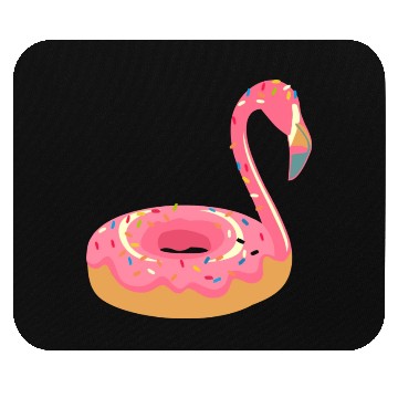 Discover Comic Pink Flamingo Sweet Donut Mouse Pads