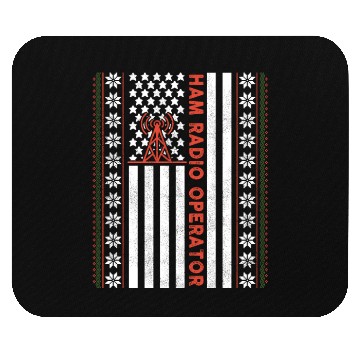 Discover Ham Radio Operator US Flag Mouse Pads