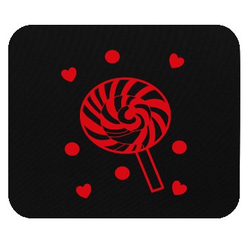 Discover cute red candy sweet lollipop lover Mouse Pads