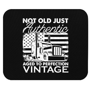Discover Truck Driver Us Flag Old Man Trucker Mouse Pads