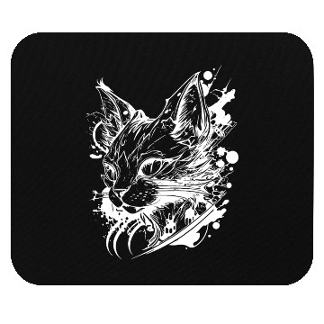 Discover Space Cat In Vintage Tattoo Style Mouse Pads